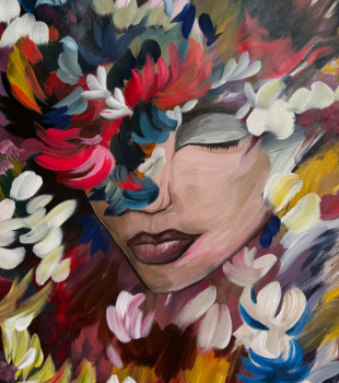 Œuvre contemporaine nommée « Éclats de joie », Réalisée par ANNA_B