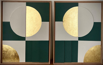 Œuvre contemporaine nommée « Diptyque », Réalisée par CAROLINE DELESALLE