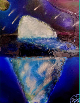 Œuvre contemporaine nommée « ICEBERG », Réalisée par LE X MONEY