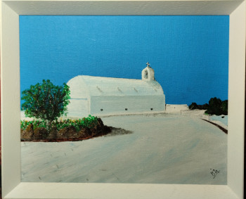 Œuvre contemporaine nommée « Azul/Blanco nº8 », Réalisée par ANTONIO CERON
