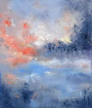 Œuvre contemporaine nommée « Entre ciel et mer 2 », Réalisée par SANDRINE BELMONT