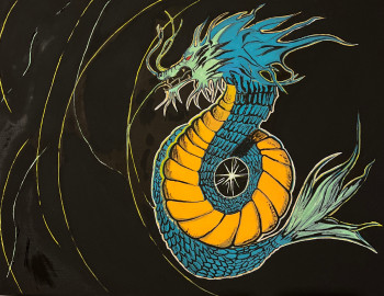 Œuvre contemporaine nommée « Le dragons », Réalisée par ART'NAR CHIC