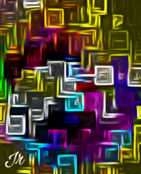 Œuvre contemporaine nommée « Colors3 », Réalisée par JULET RUDI