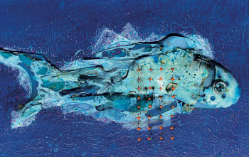 Œuvre contemporaine nommée « Aviva », Réalisée par GéRARD BRUN