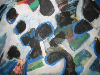 Œuvre contemporaine nommée « Pierres bleues », Réalisée par ALI ELHADJ TAHAR