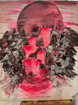 Œuvre contemporaine nommée « Les cascades rose », Réalisée par ART'NAR CHIC