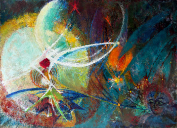 Œuvre contemporaine nommée « La Lune m’a dit un jour... I », Réalisée par RAPHY