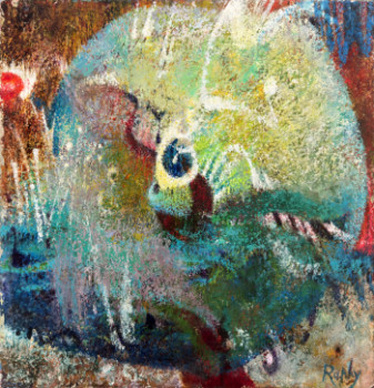 Œuvre contemporaine nommée « Saint Antoine de Padoue prêchant aux poissons I », Réalisée par RAPHY