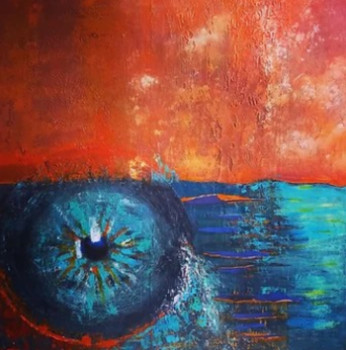 Œuvre contemporaine nommée « " regard océanique " », Réalisée par LEMANOé