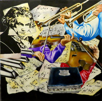 Œuvre contemporaine nommée « Ludwig van Beethoven », Réalisée par PACAUD