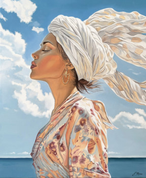 Œuvre contemporaine nommée « Un souffle de Liberté », Réalisée par ELISABETH MIONE