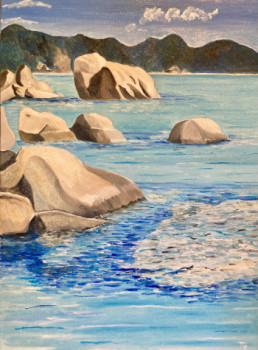 Œuvre contemporaine nommée « Plage de Santa Giulia », Réalisée par MOLIA