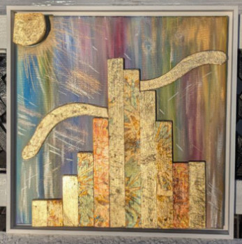 Œuvre contemporaine nommée « Stadt und Fluss », Réalisée par MICINTERART