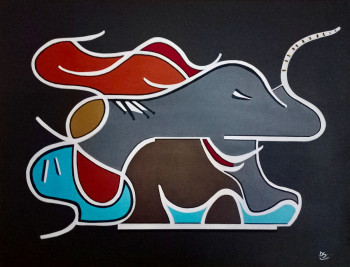 Œuvre contemporaine nommée « L'éléphant », Réalisée par DOMINIQUE PARROD GIMBREDE