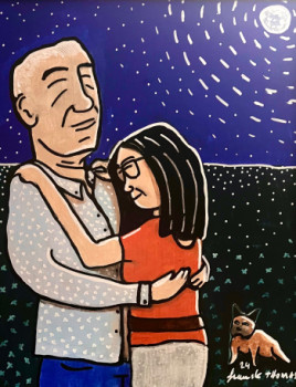 Œuvre contemporaine nommée « Tati et Guillaume », Réalisée par FRANCK THOMAS