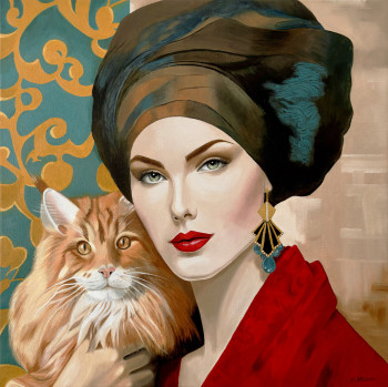 Œuvre contemporaine nommée « Lady West », Réalisée par ELISABETH MIONE