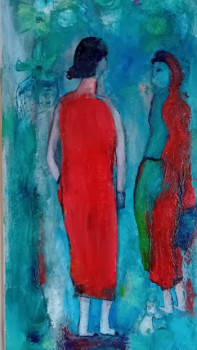 Œuvre contemporaine nommée « Retour du marché », Réalisée par A. GARNIER