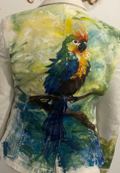 Œuvre contemporaine nommée « Oiseau exotique », Réalisée par MAUD THOMAS