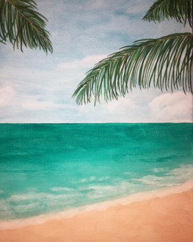 Œuvre contemporaine nommée « Paradise island », Réalisée par MARIE SALI