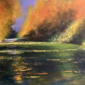 Œuvre contemporaine nommée « Seine d’automne », Réalisée par ANNE VIGNAU