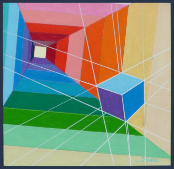 Œuvre contemporaine nommée « Illusion 5 », Réalisée par JOEL RIVIERE