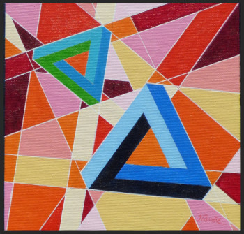 Œuvre contemporaine nommée « Illusion 7 », Réalisée par JOEL RIVIERE