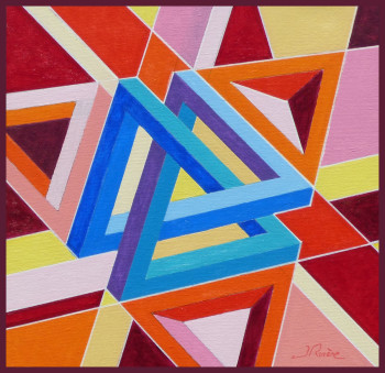 Œuvre contemporaine nommée « Illusion 8 », Réalisée par JOEL RIVIERE