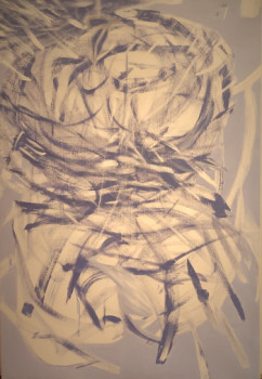 Œuvre contemporaine nommée « Le Feu Bleu », Réalisée par CHANTAL LISTOIR