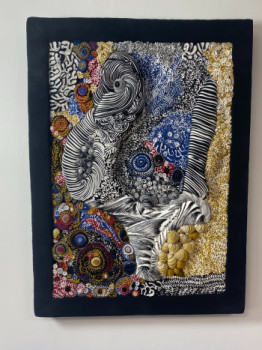 Œuvre contemporaine nommée « Tableau sculpture réf Melody. », Réalisée par YASMINA KIJEK