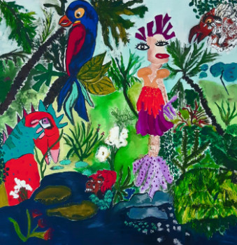 Œuvre contemporaine nommée « Fantasmagorie 2 », Réalisée par DOMINIQUE VIRGILI-WALCH