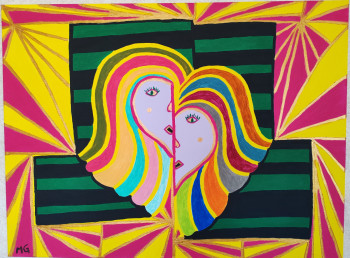 Œuvre contemporaine nommée « Poker face », Réalisée par MG