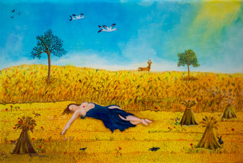 Œuvre contemporaine nommée « Comme un p'tit coquelicot », Réalisée par KATIA HUIDOBRO-MARAIS