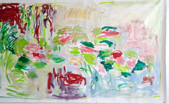 Œuvre contemporaine nommée « Prelude aux nymphéas », Réalisée par CLOTHILDE DE LA PRESLE