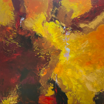 Œuvre contemporaine nommée « CHOC DES COULEURS », Réalisée par DANY LACHAUD