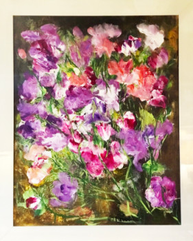 Œuvre contemporaine nommée « N° 74 Fleurs Coupées », Réalisée par JADE-B-ROUGERIE