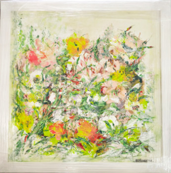 Œuvre contemporaine nommée « N° 170 Bouquet Fleurie d'été », Réalisée par JADE-B-ROUGERIE
