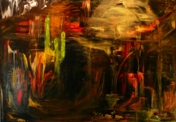 Œuvre contemporaine nommée « N° 415 Désert d'Arizona », Réalisée par JADE-B-ROUGERIE