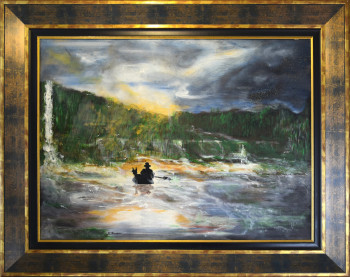 Œuvre contemporaine nommée « N° 190 Trappeur Canadien », Réalisée par JADE-B-ROUGERIE