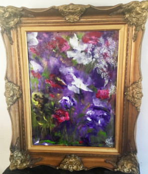 Œuvre contemporaine nommée « N° 222 Fleurs Divine », Réalisée par JADE-B-ROUGERIE