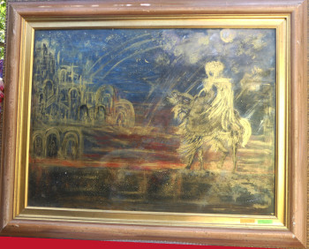 Œuvre contemporaine nommée « N° 570 Retour du Cavalier du Desert », Réalisée par JADE-B-ROUGERIE
