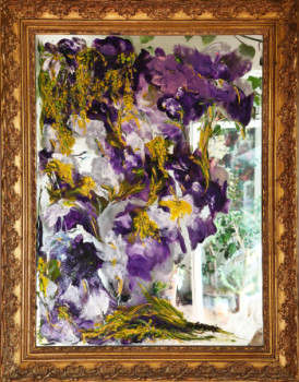 Œuvre contemporaine nommée « N° 723 Miroire aux Iris », Réalisée par JADE-B-ROUGERIE