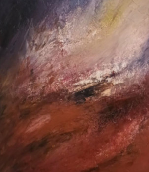 Œuvre contemporaine nommée « Rouge orage », Réalisée par DOMIEL