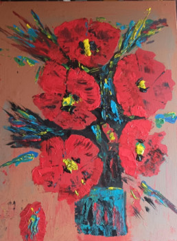 Œuvre contemporaine nommée « la fleur », Réalisée par PATCLU