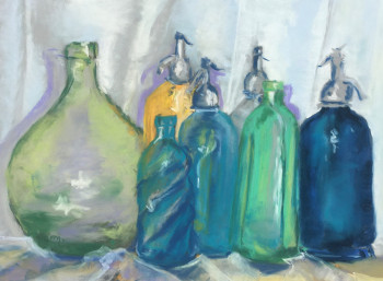 Œuvre contemporaine nommée « Bleu gazeux - étude », Réalisée par MANON SPINA