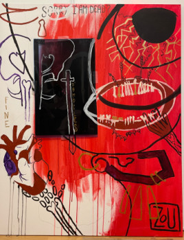 Œuvre contemporaine nommée « Sorry, I am dead? », Réalisée par ZOU