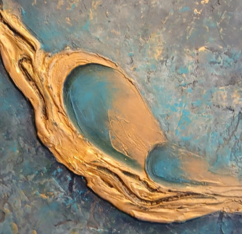 Œuvre contemporaine nommée « LAGON DORE », Réalisée par MIREILLE MAURY
