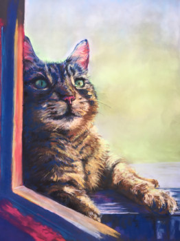 Œuvre contemporaine nommée « Un chat de garde », Réalisée par MANON SPINA