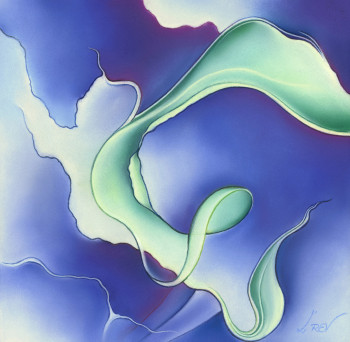 Œuvre contemporaine nommée « L'Onde Verte », Réalisée par L'REV