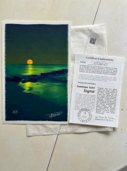Œuvre contemporaine nommée « Levé de lune », Réalisée par DOMINIQUE DULOT DIGITAL
