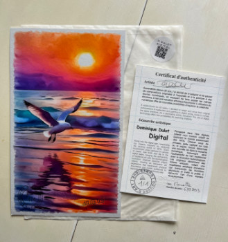 Œuvre contemporaine nommée « La mouette », Réalisée par DOMINIQUE DULOT DIGITAL